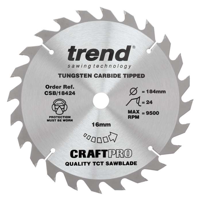 CRAFT SAWBLADE 184MM X 24T X 16MM SAWBLADE