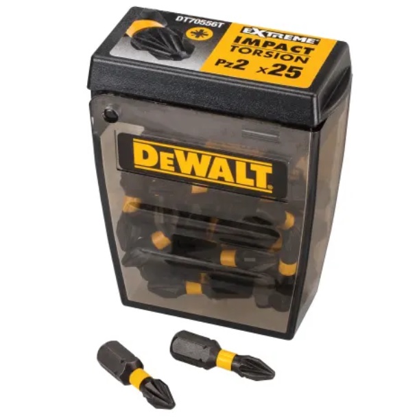 Box of 25 PZ2 Impact Screwdriver Bits Dewalt
