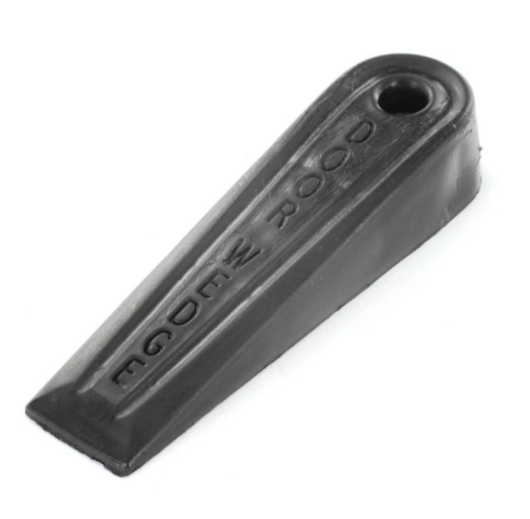 Black Plastic Door Wedge 110mm