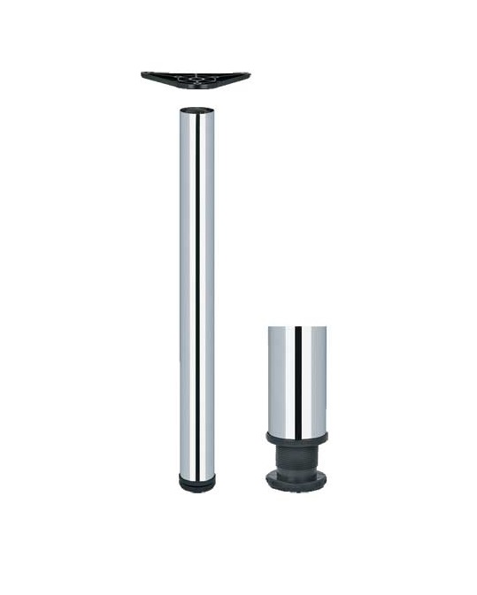 60x710mm Table Leg Polished Chrome