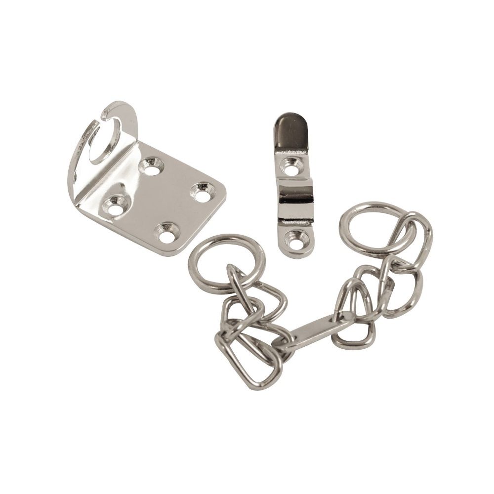 Door Chain 100mm Chrome Plated Brass