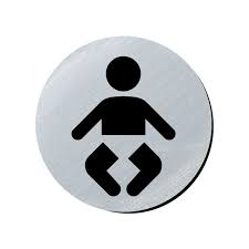 75mm Dia Disc 'Baby Change' Symbol SAA