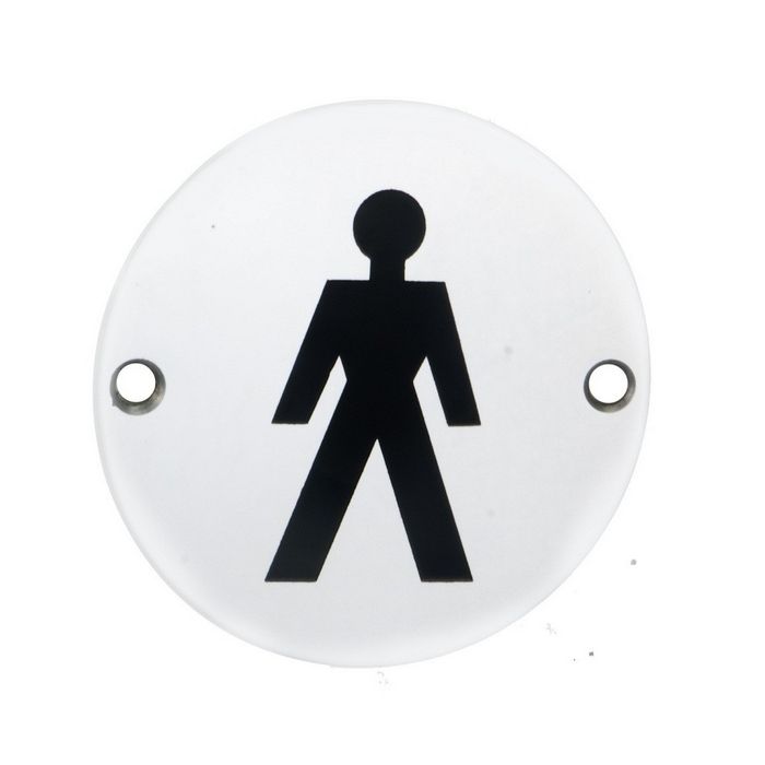 75mm Dia Disc 'Male WC' Symbol SAA