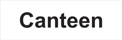 Canteen Sign 300x100mm Self Adhesive