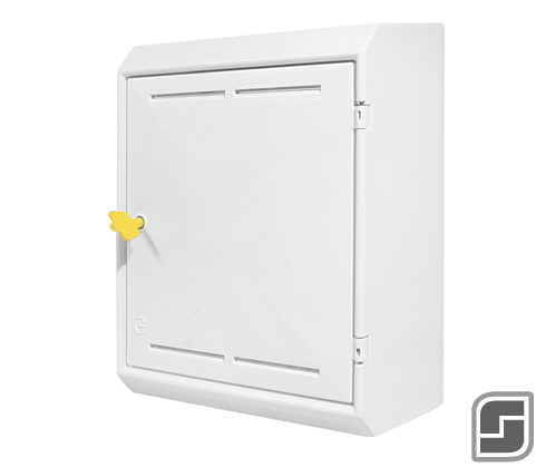 White Surface Mounted Meter Box - Gas
