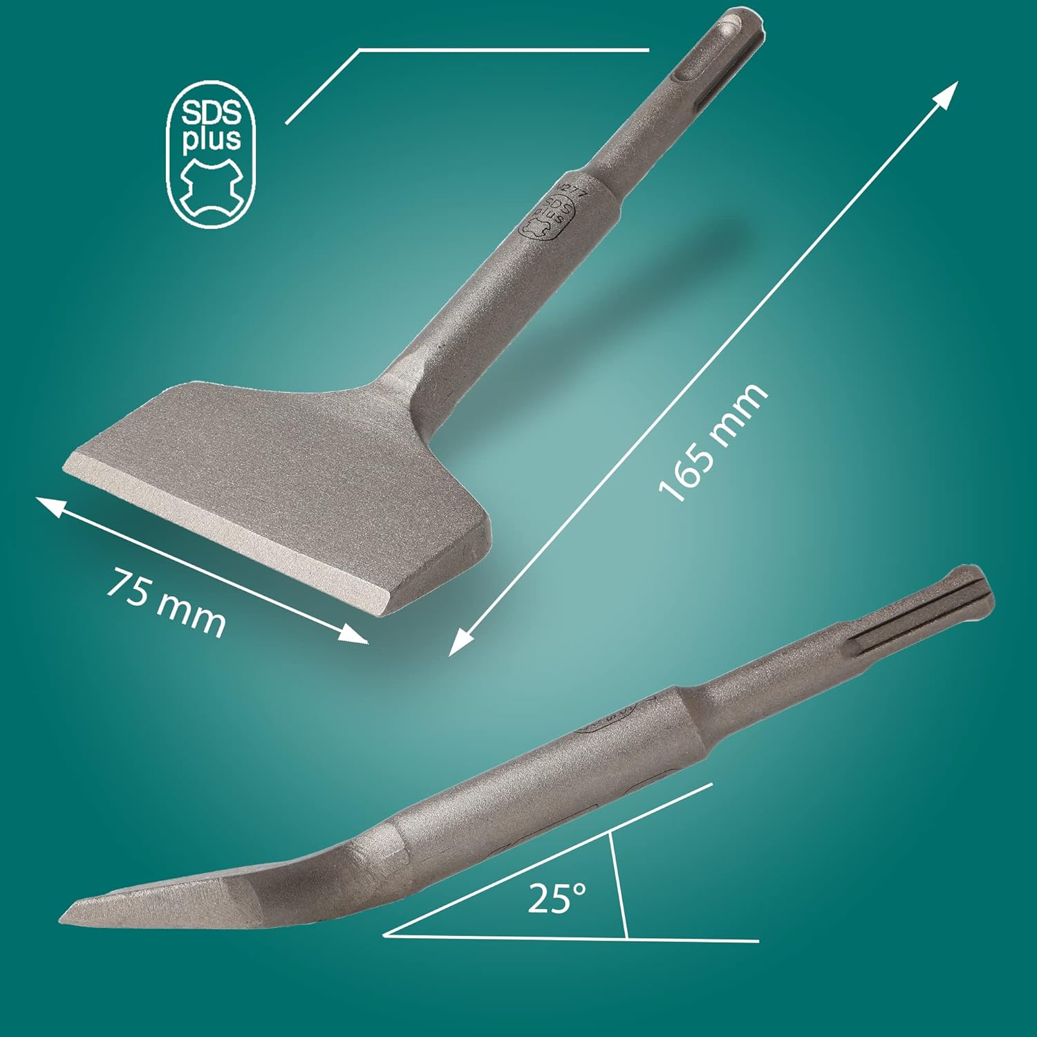 75 x 163mm Tile/ Plaster Remover Chisel SDS Plus