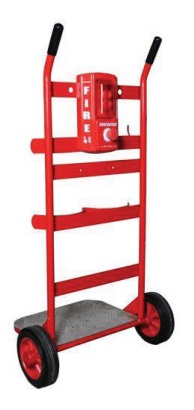 Double Fire Extinguisher Trolley c/w Alarm