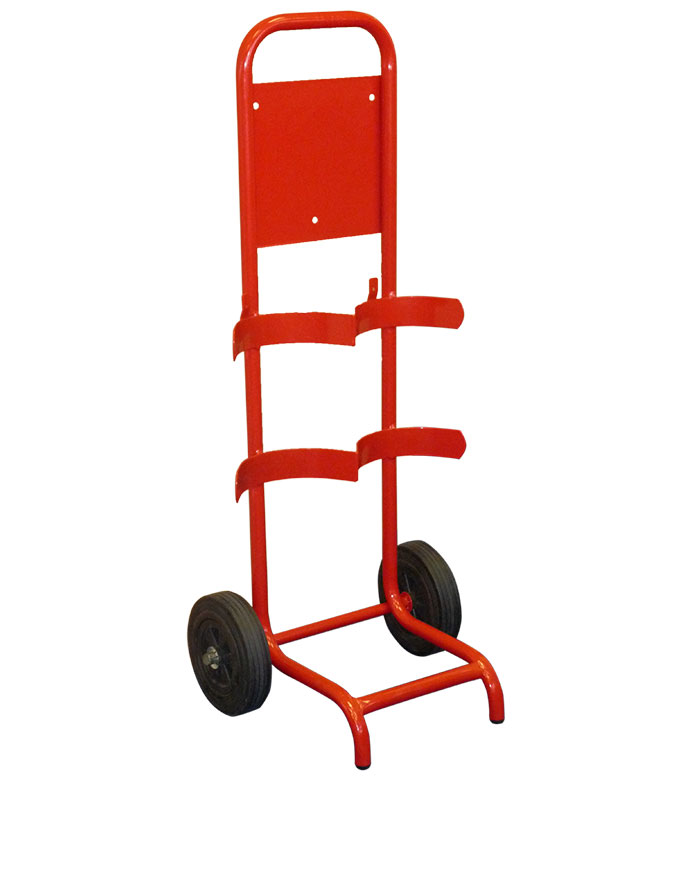 Double Fire Extinguisher Trolley