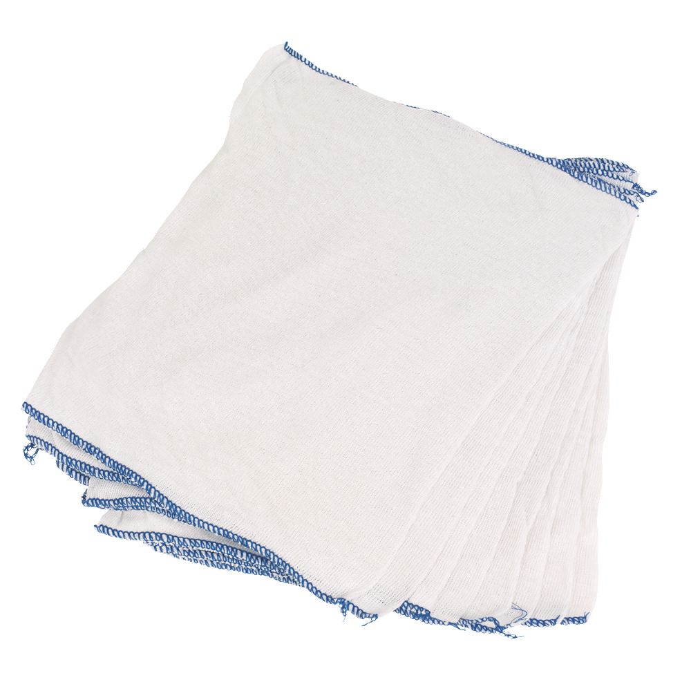 Dish Cloth 300 x 300mm (Pk 10) - Red Edged