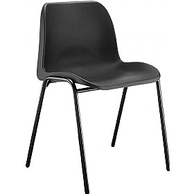 Stacking Chair - Black Plastic