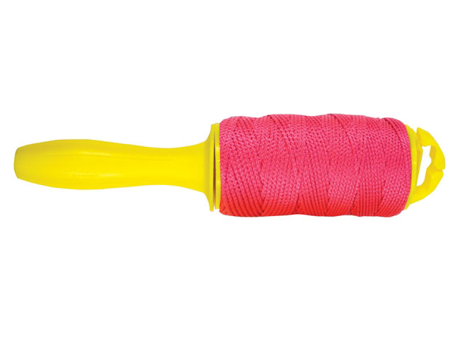 Pink Braided Nylon Brick Line & Reel 100m