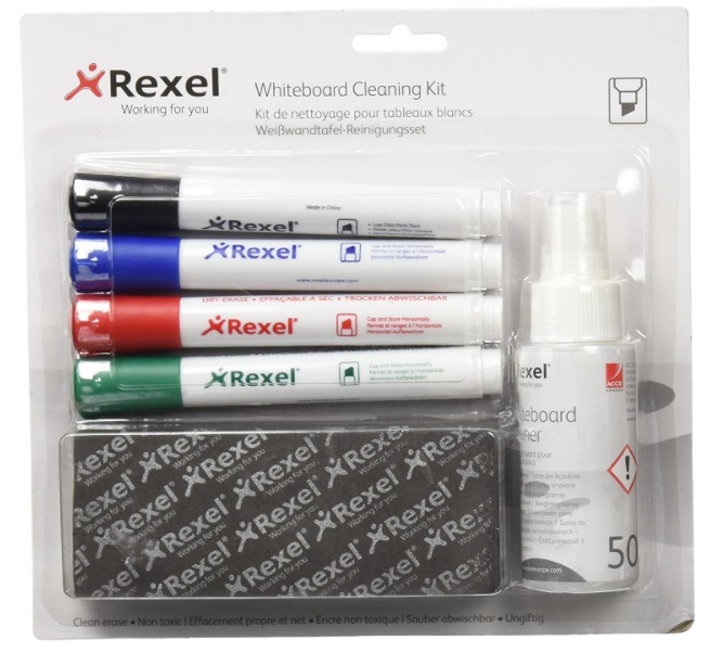 Dry Wipe Set (4xPens,1xEraser & 1xCleaner)