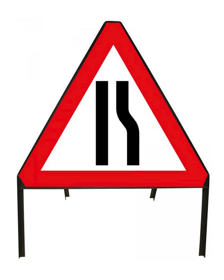 Road Narrows Off Side Sign - Right