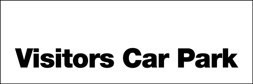 Visitors Car Park Sign 300x100mm RP