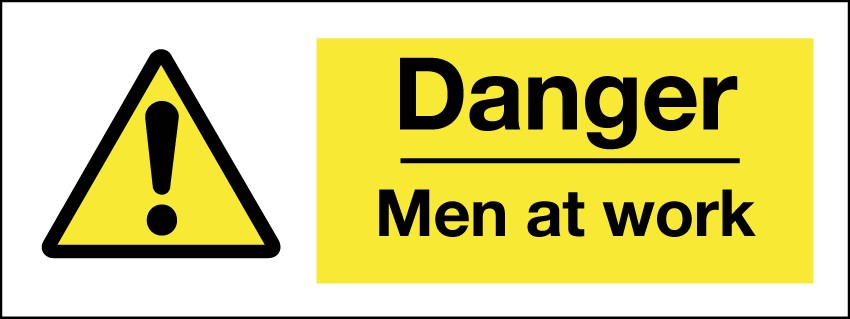 Danger Men At Work 400x150mm RP