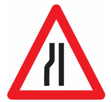 Road Narrow Sign