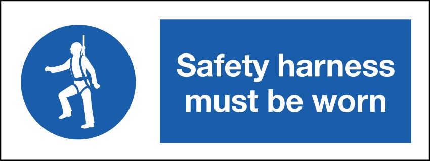 Safety Harness Must Be Worn 400x150mm RP