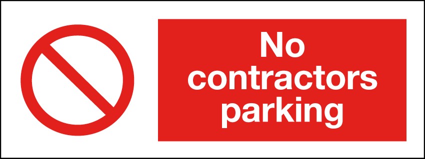 No Contractors Parking 400x150mm RP