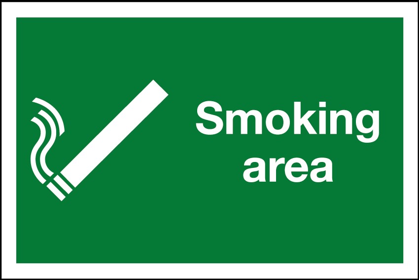 Smoking Area 600x400mm RP