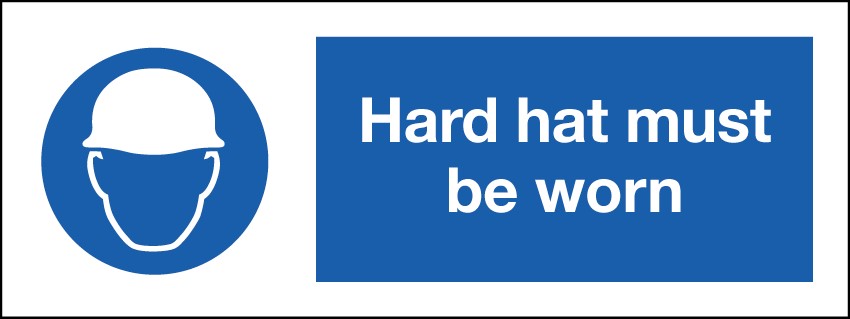 Hard Hats Must Be Worn 400x150mm RP