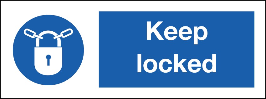 Keep Locked 400x150mm RP