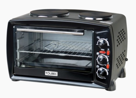 Compact Mini Oven 240V 30Ltr with 2 Hot Plates