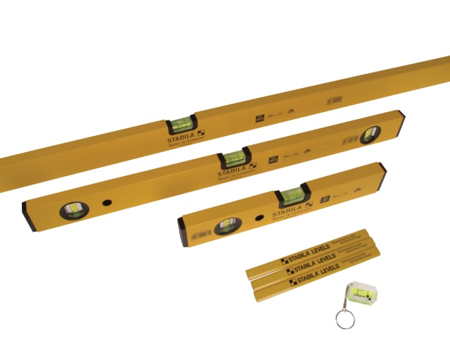 Stabila 70-2 Double Plumb Level Pack (30cm, 60cm & 180cm)