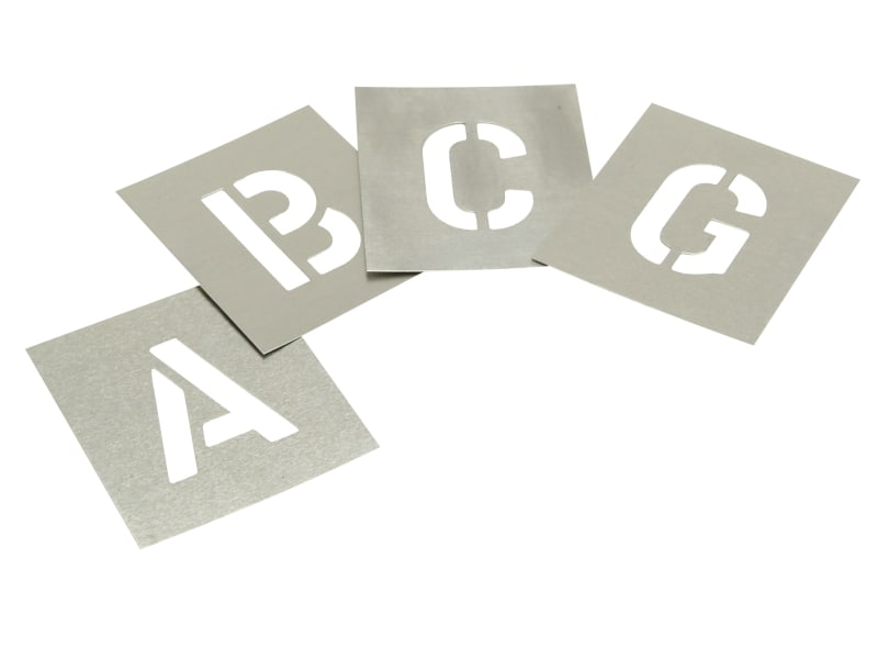 SET ZINC STENCILS LETTERS 4IN ATB