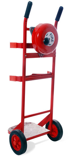 Double Fire Extinguisher Trolley c/w Bell