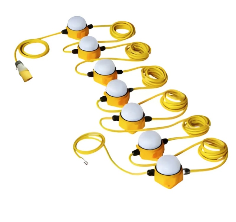 Festoon Kit with LED Heads 110V 22m 7x10W