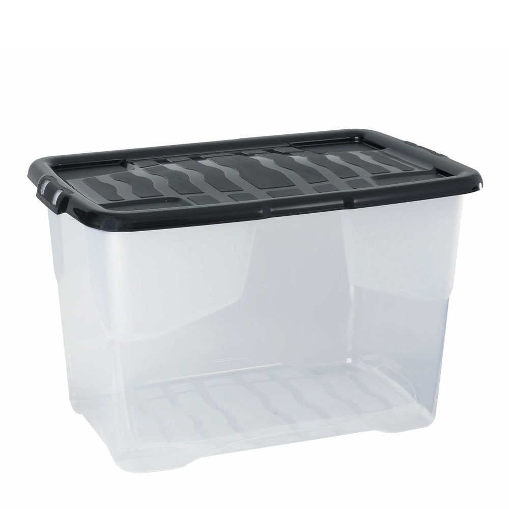 Strorage Box & Lid Clear 65Ltr