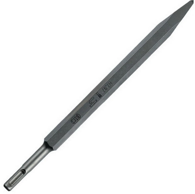 250mm SDS Plus 4-Kant Point Chisel