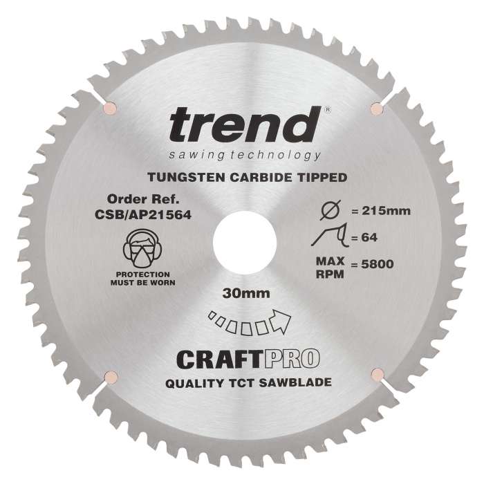 CRAFT BLADE TCP 215MM X 64T X 30M SAWBLADE