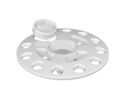 60mm Nylon Insulation Disc C/w Cover Cap (for use with screws)