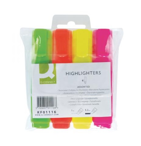 4 Pack Highlighters Mixed Colors
