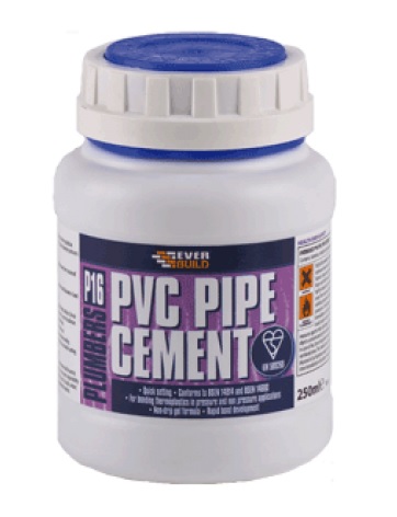 P16 Plumbers PVC Solvent Pipe Cement 250ml