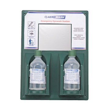 Wall Mounted Eyewash Station and Replacement Bottles