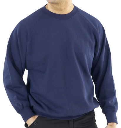 Click Polycotton Sweatshirt Navy