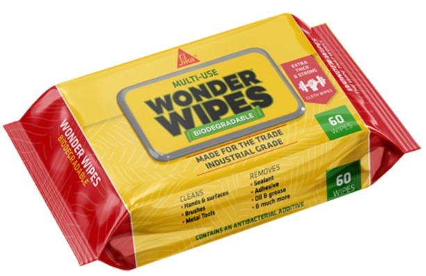 Sika Biodegradable Wonder Wipes with Anti-Bacterial Ingredients (Pack of 60)