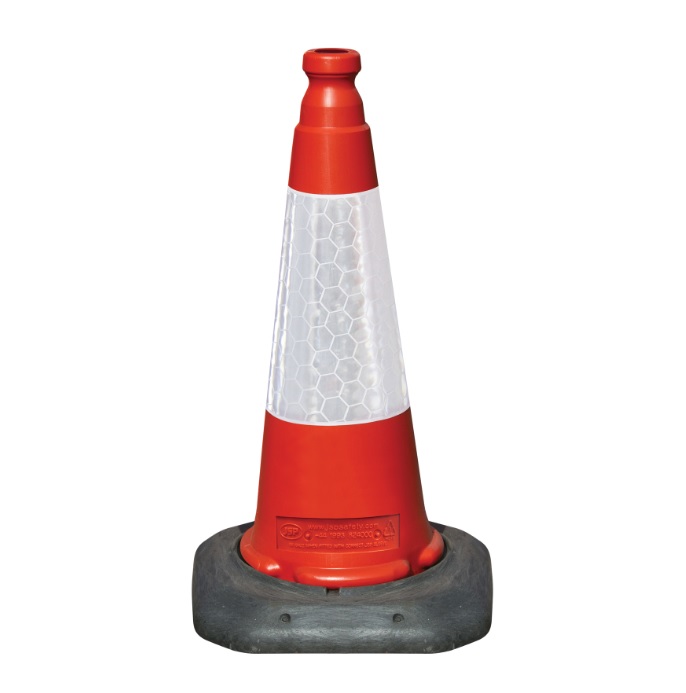 Two Part Road Cone C/w Reflective Sleeve 500mm