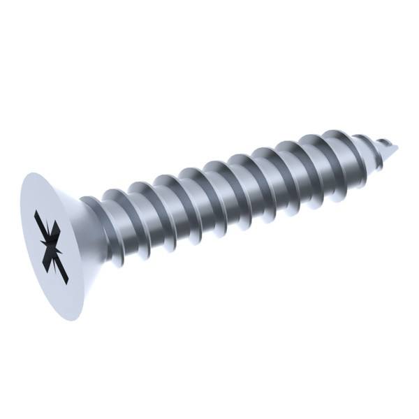 BZP CSK Pozi Self Tapping Screw