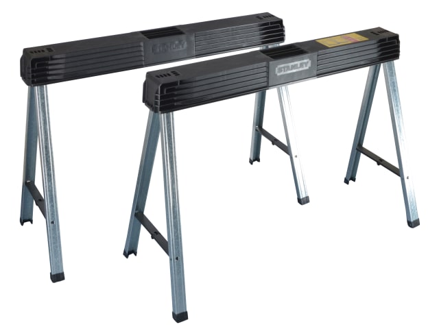 FOLDING METAL LEG SAW HORSE TWIN PACK STANLEY