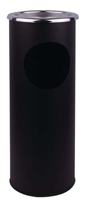 Combined Ash Stand & Litter Bin - Black