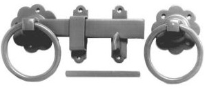 150mm BZP Ring Gate Handle Latch Set