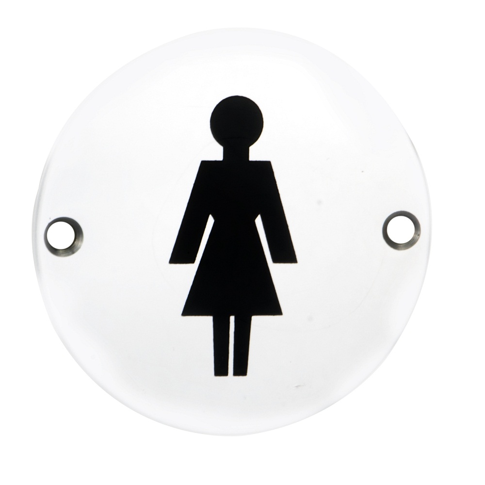 75mm Dia Disc 'Female WC' Symbol SAA