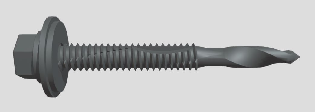 STL50W Hex Head Supertek 7 Screw c/w 16mm Bonded Washer 5.5x50-7