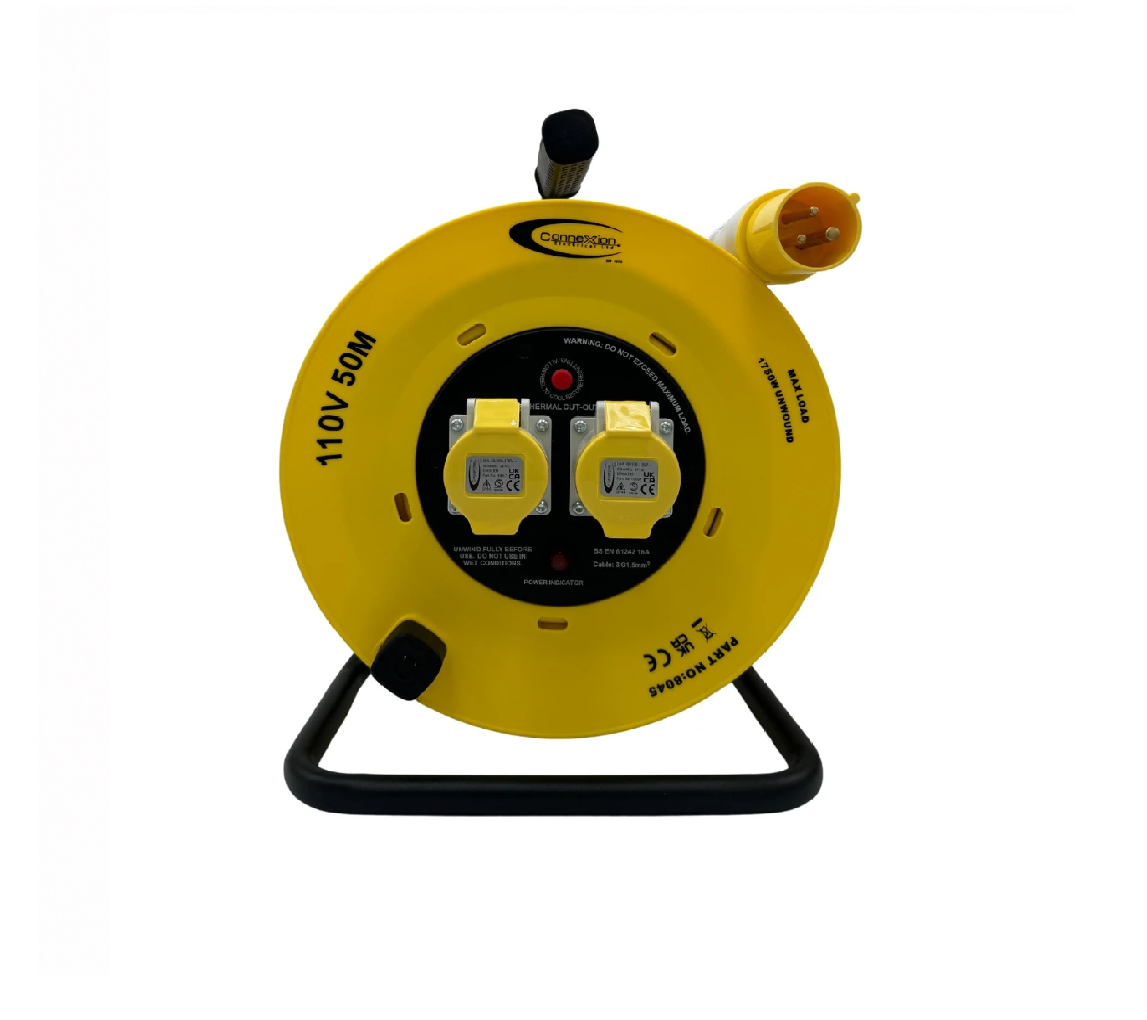 Open Cable Reels 50m (164ft) 110V