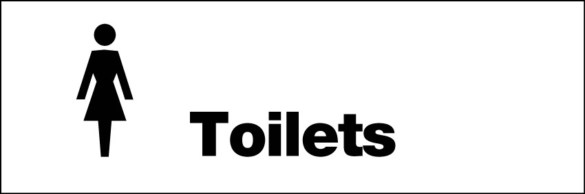 Female Toilets Sign 300x100mm RP