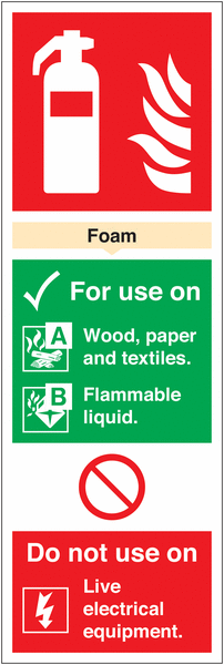 Foam Fire Extinguisher Sign