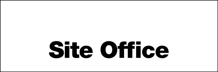 Site Office Sign 300x100mm RP